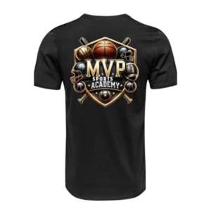 mvp sports academy shirt Black Big logo